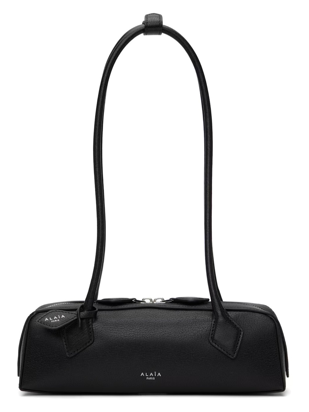 Alaïa Deep black Leather Shoulder Bag with Gold Hardware